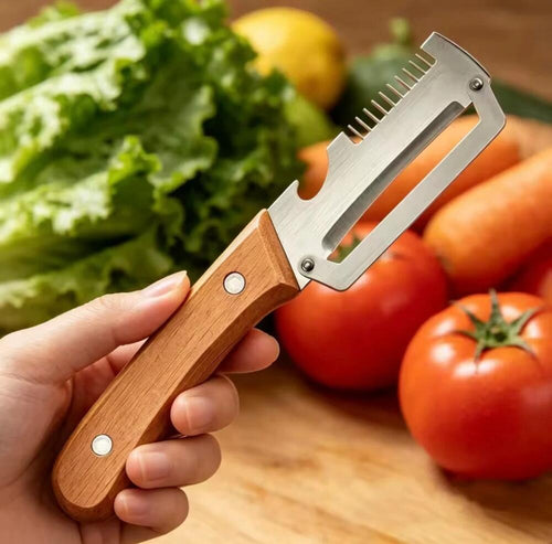 3-in-1 Serrated Peeling Knife Premium Vegetable Peeler