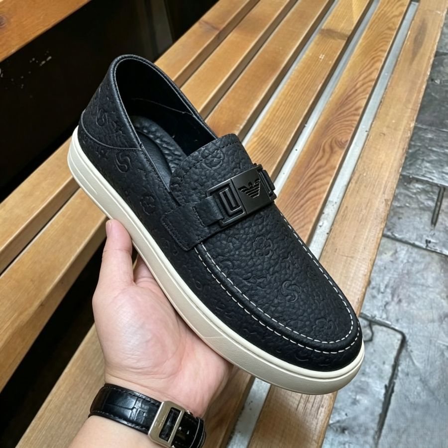 Metal Buckle Casual Loafers for Men
