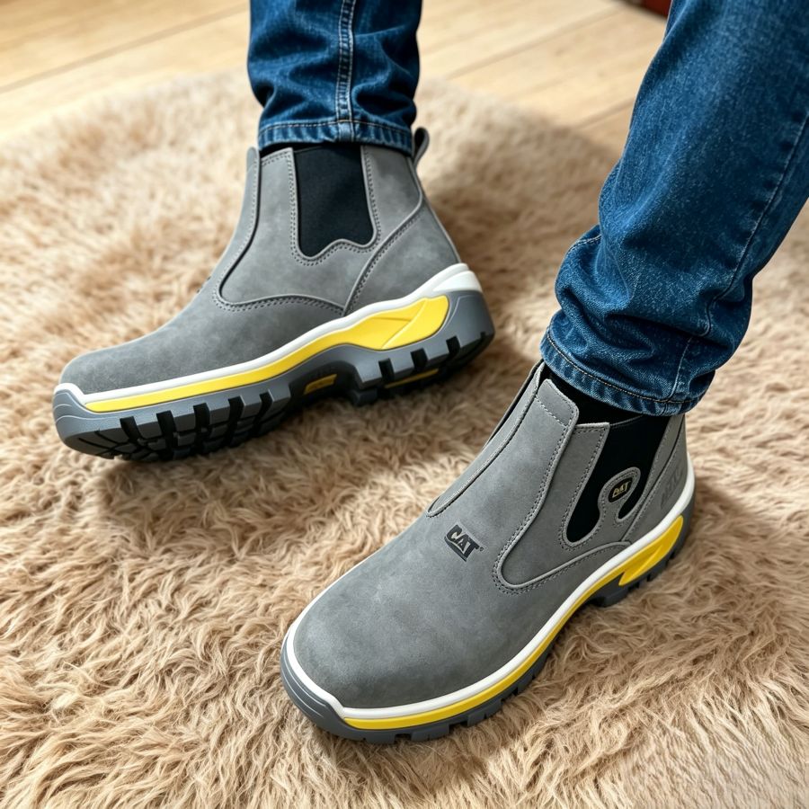 Men's Durable Pull-On Chelsea Work Boots