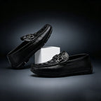 Men's Crocodile Pattern Openwork Casual Loafers