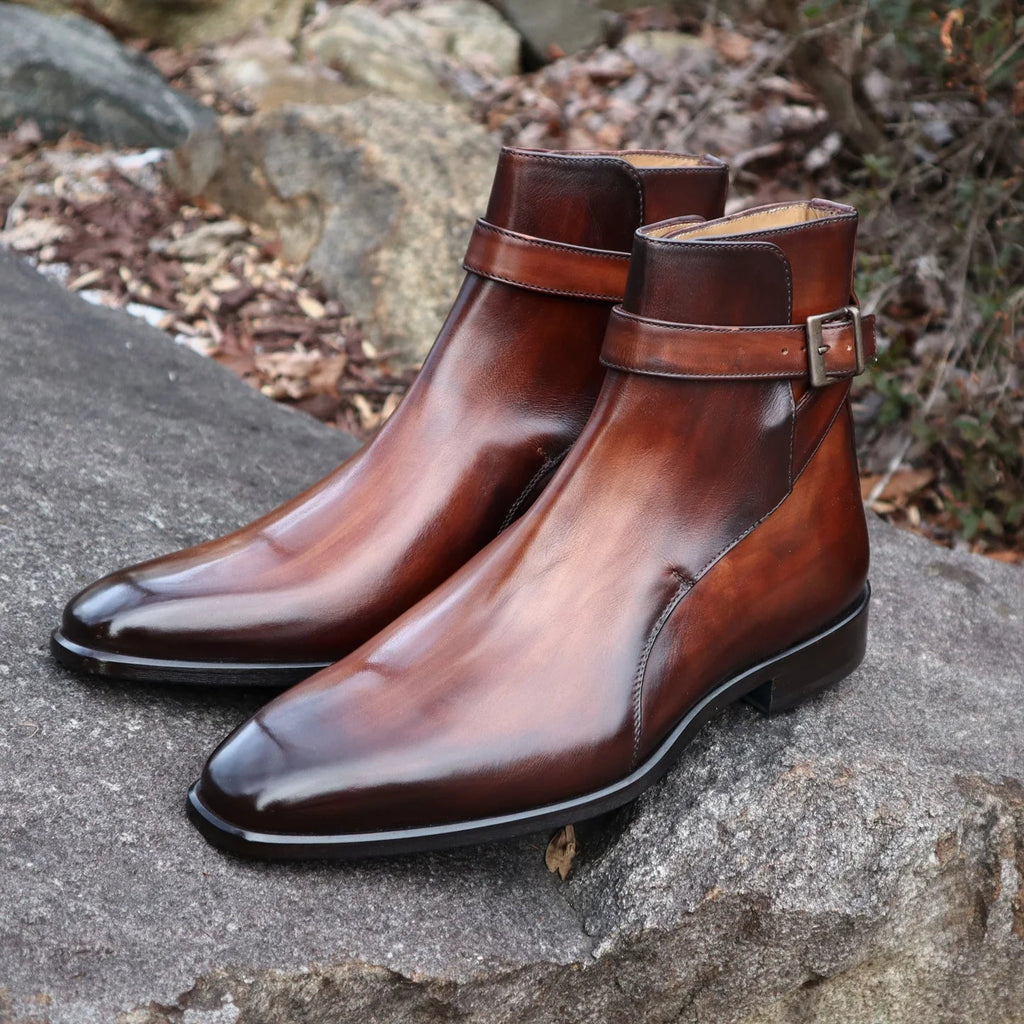 Men's Cowhide Chelsea Boots - Square Toe