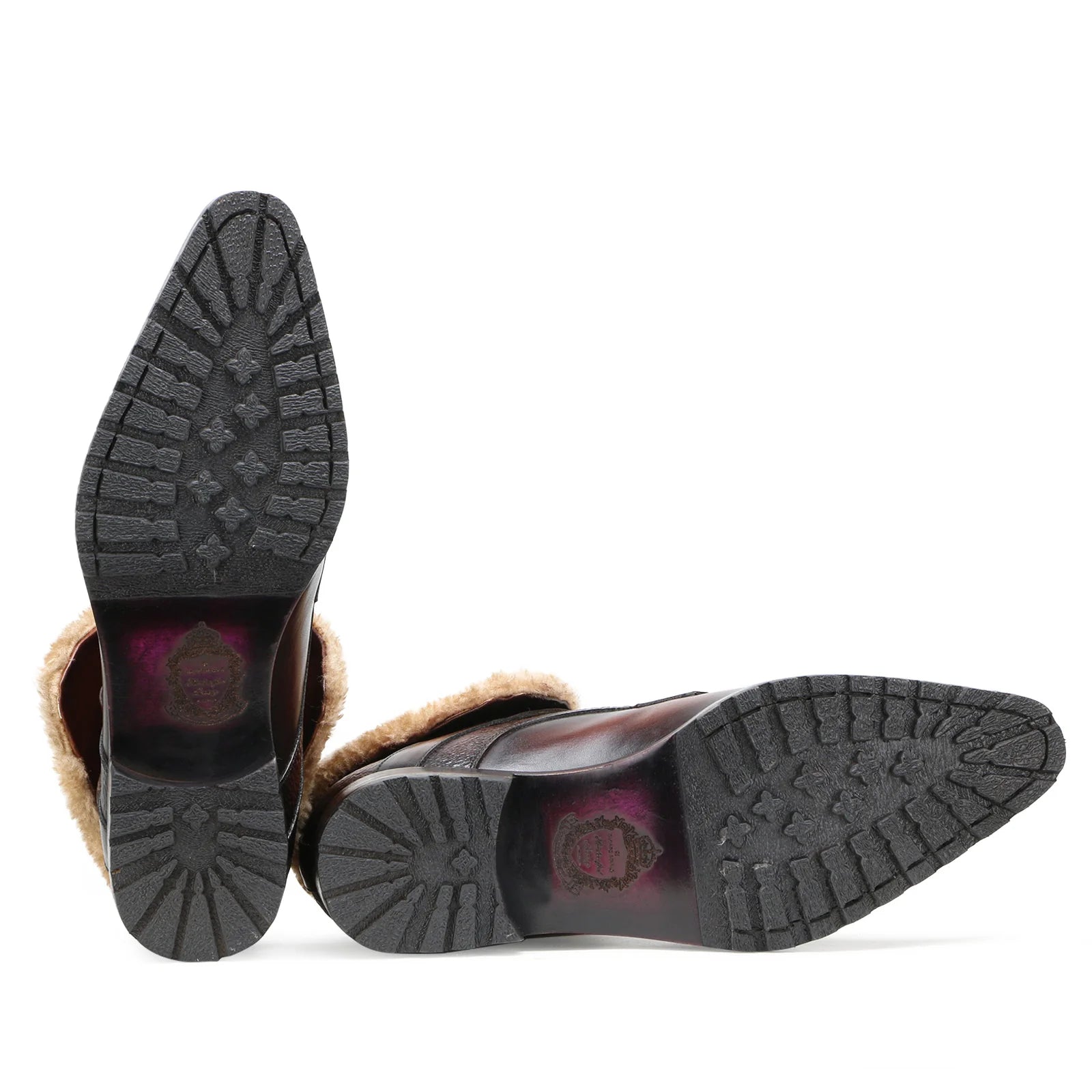 Men's Brown Designer Fur Boots