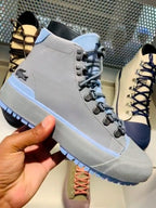 Luxury high-top leather sneakers