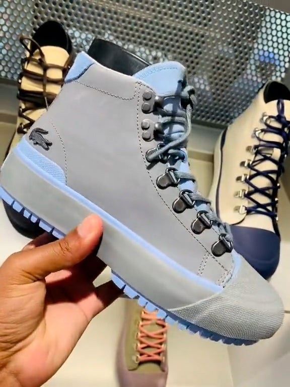 Luxury high-top leather sneakers