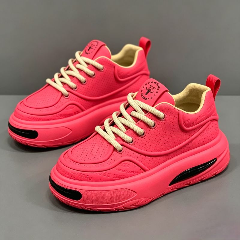 Neon Blush Chunky Platform Sneakers