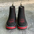 Square Toe Western Embroidered Chelsea Boots