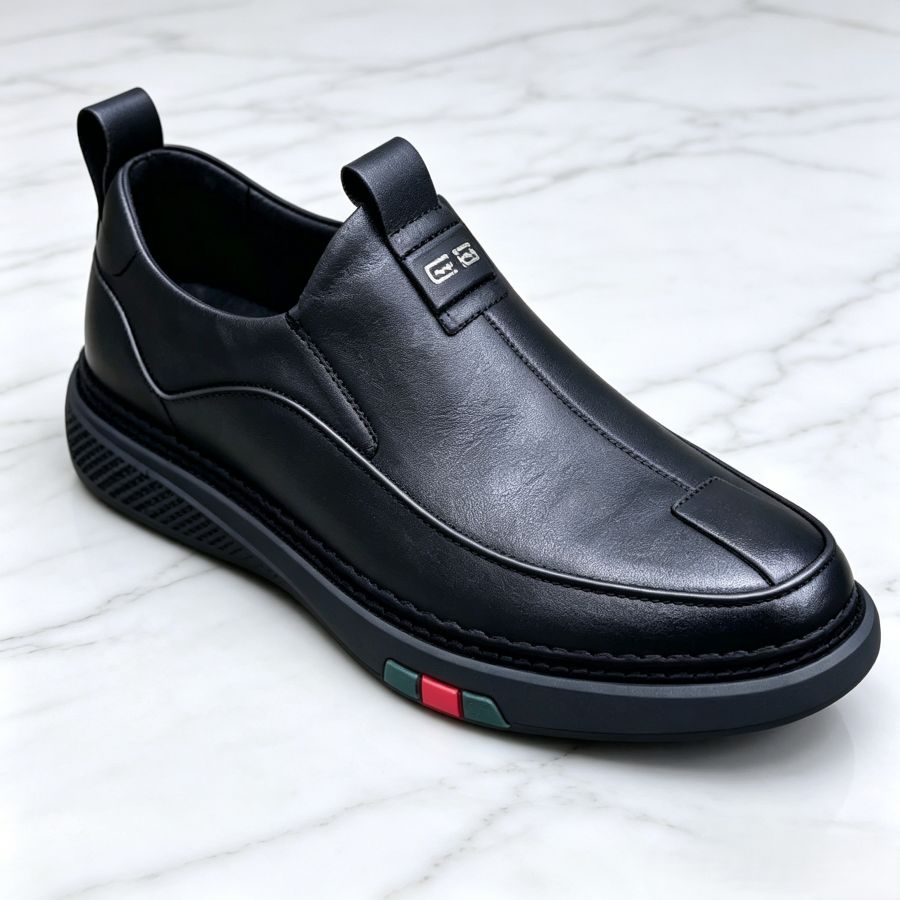 Men’s Red/Black Slip-On Dress Loafers