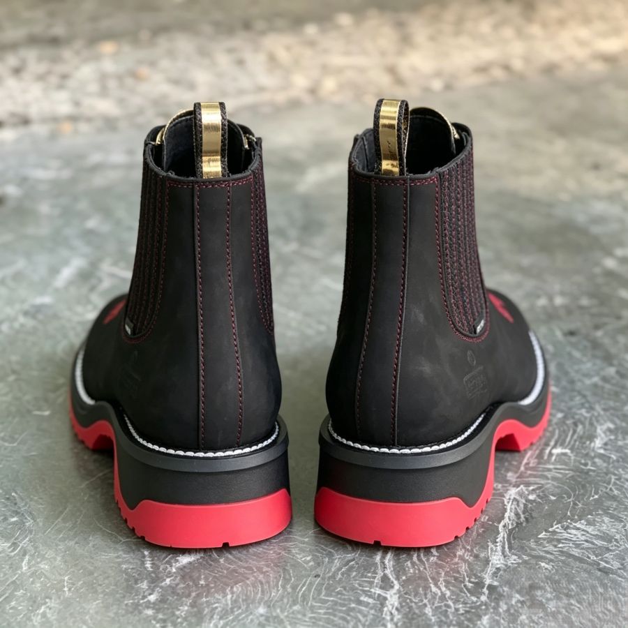 Square Toe Western Embroidered Chelsea Boots