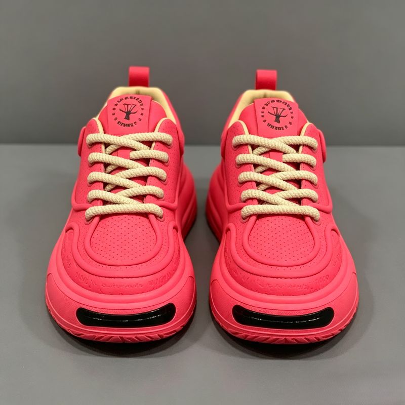 Neon Blush Chunky Platform Sneakers