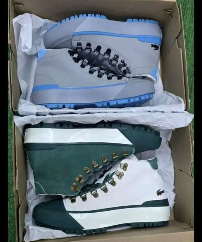Luxury high-top leather sneakers