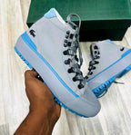 Luxury high-top leather sneakers