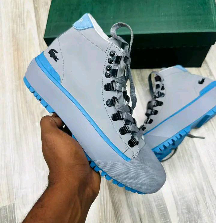 Luxury high-top leather sneakers
