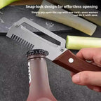 3-in-1 Serrated Peeling Knife Premium Vegetable Peeler