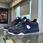 Navy Blue Glitter Casual Sneakers