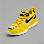 Men’s Yellow & Black Mesh Breathable Running Sneakers