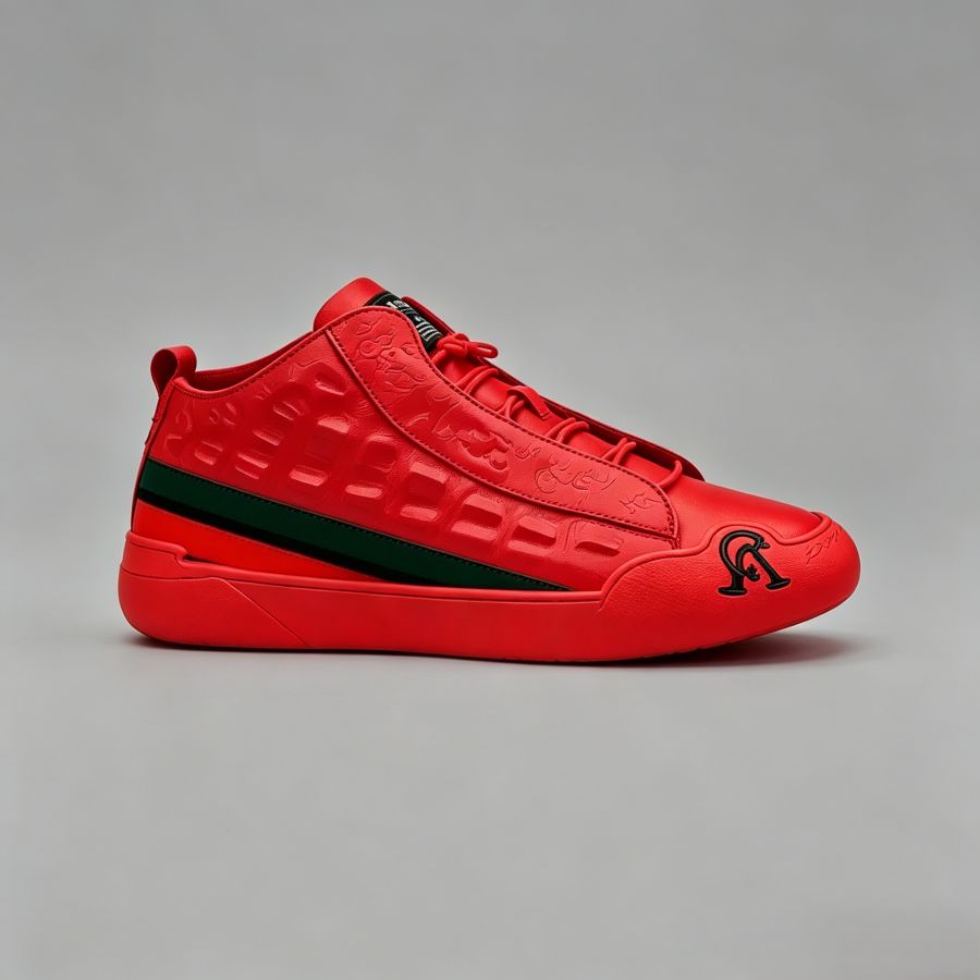 Luxury Inspired Croc Textured Mid-Top Fashion Shoes