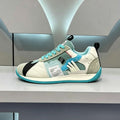 Men’s White Blue Retro Low-Top Casual Sneakers