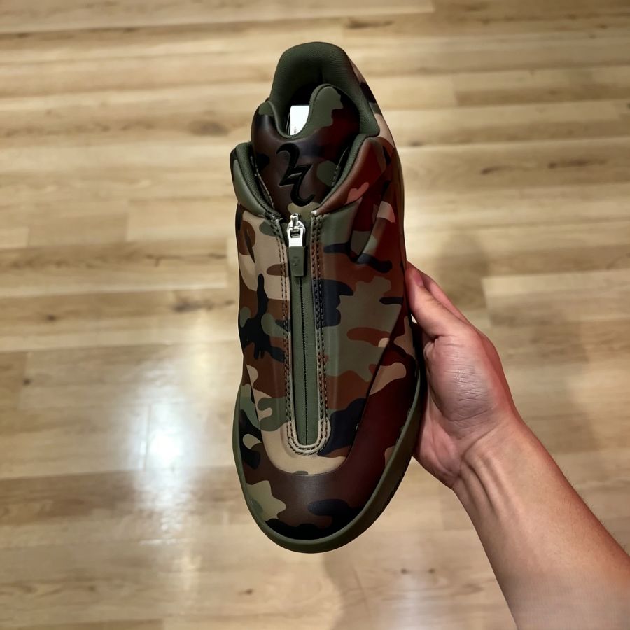 Men’s Camouflage Zip-Up Mid-Top Casual Sneakers