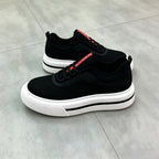 Men’s Black Mesh Platform Sneakers