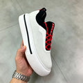Men’s White Mesh Platform Sneakers