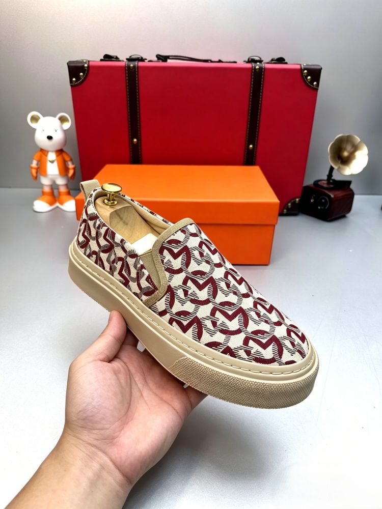 Luxury-Inspired Monogram Canvas Sneakers
