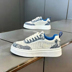 Men's Summer Mesh Denim Chunky Sole Sneakers