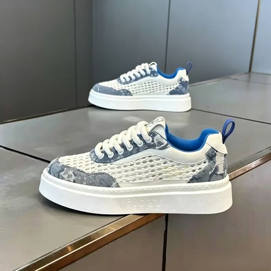 Men's Summer Mesh Denim Chunky Sole Sneakers