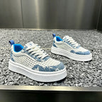 Men's Summer Mesh Denim Chunky Sole Sneakers