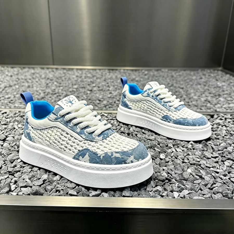 Men's Summer Mesh Denim Chunky Sole Sneakers