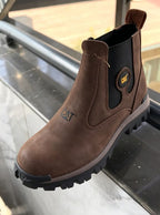 Rugged Slip-On Chelsea Work Boots