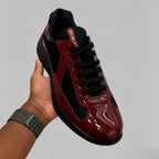Men's Luxury Patent Leather Casual Sneakers