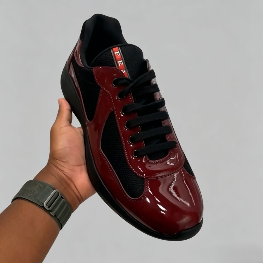 Men's Luxury Patent Leather Casual Sneakers