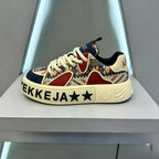 Men's Vintage Aztec Pattern Thick Sole Sneakers