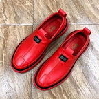Men’s Red/Black Slip-On Dress Loafers