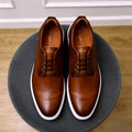Men's premium leather Oxford casual shoes