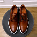 Men's premium leather Oxford casual shoes
