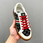 Men’s GG Monogram Print Striped Low Top Sneakers