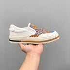 Men’s Colorful Logo Print Slip On Platform Sneakers
