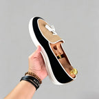 Two-Tone Suede Tassel Loafers