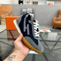 Men’s Casual Suede Lace-Up Sneakers with Gum Sole