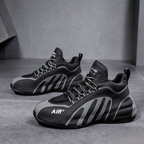 Black & Gray Chunky Tech Sneakers