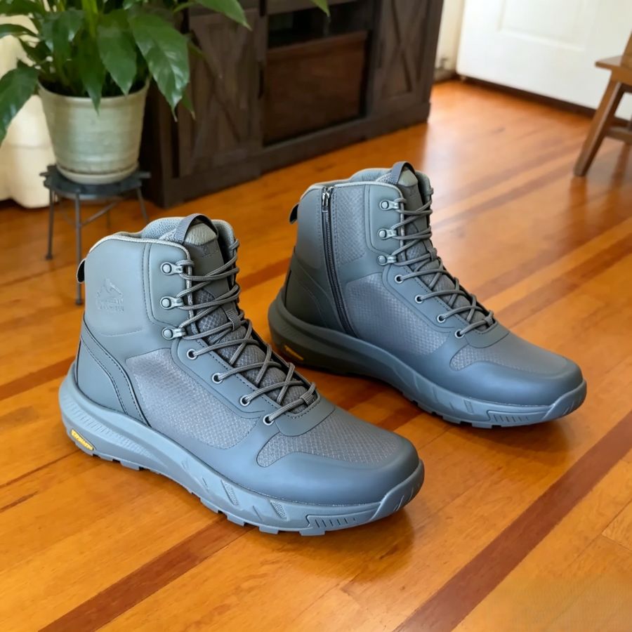 Men's Breathable Side-Zip Work & Trail Shoes