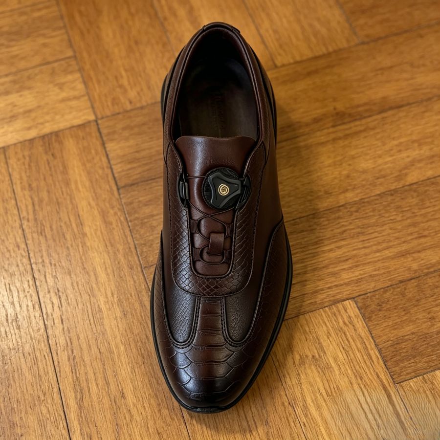 Men’s Premium Leather Casual Shoes with Quick-Turn Lacing