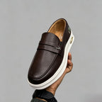 Men's Brown Genuine Leather Casual Loafers