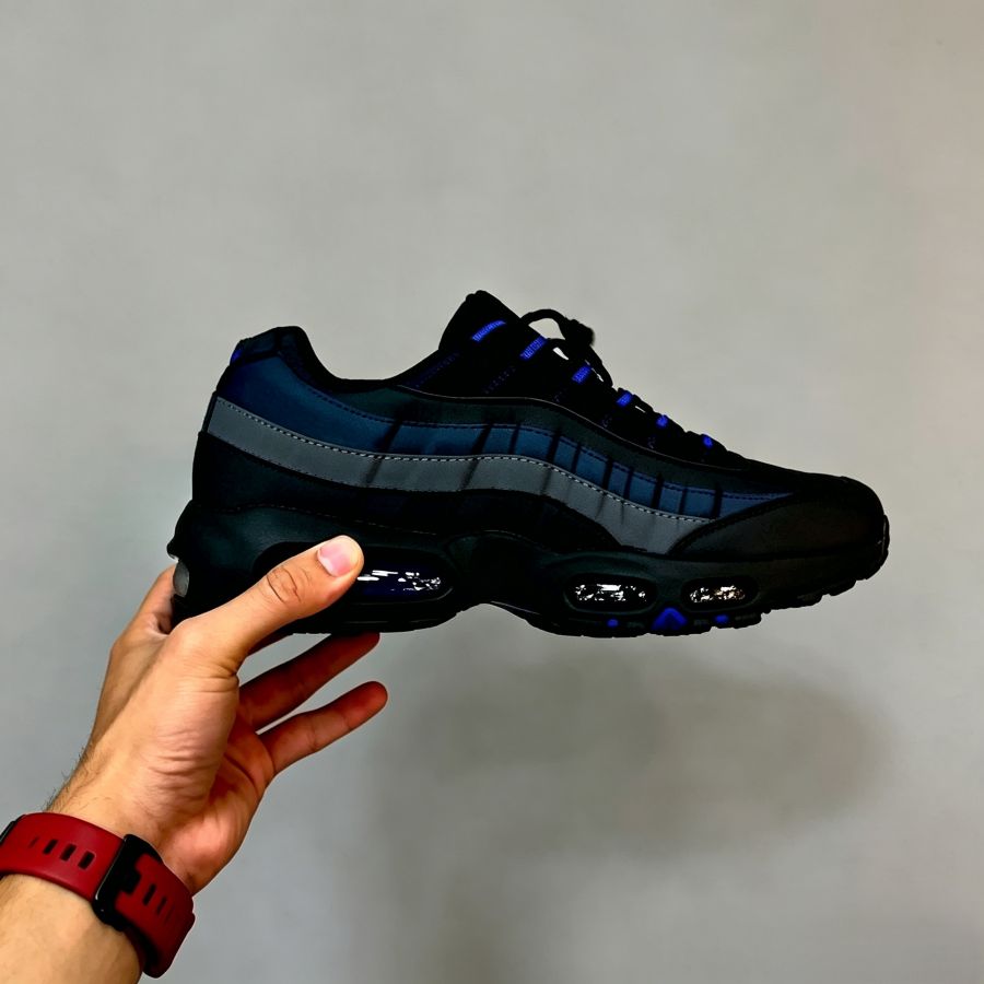Men's Breathable Black & Blue Casual Running Shoes