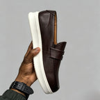 Men's Brown Genuine Leather Casual Loafers