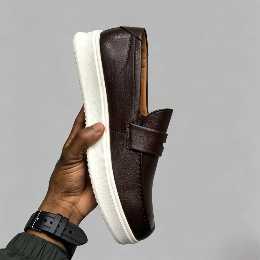 Men's Brown Genuine Leather Casual Loafers