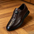 Men’s Premium Leather Casual Shoes with Quick-Turn Lacing