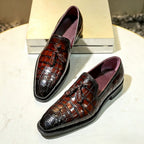 Men’s Croc-Embossed Tassel Loafers