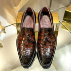 Men’s Croc-Embossed Tassel Loafers